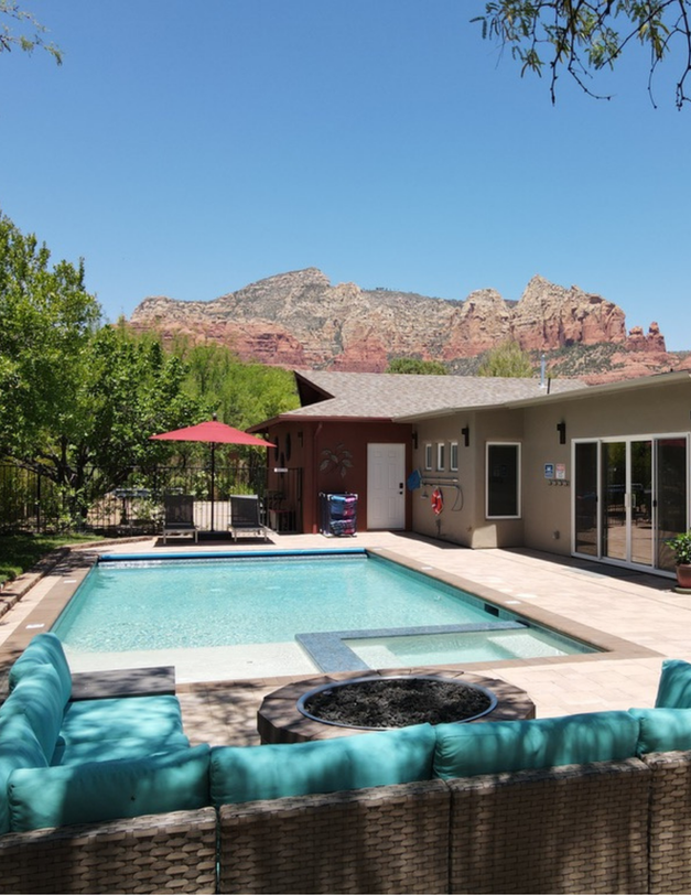 Impressive pool at vacation rental that is guest-ready