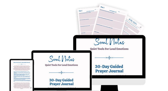 Soul Notes 30-Day Guided Prayer Journal digital bundle