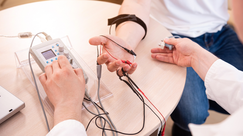 Durchführung Nervenleitgeschwindigkeit