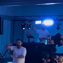 DJ Wilkes Logo Blue