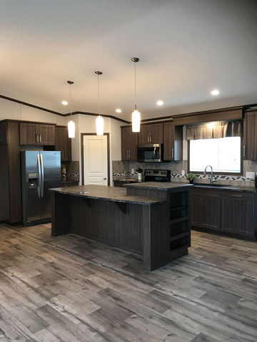 Black kitchen cabinet