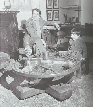Urbano Quinto and Mauro Urbano in the Gallery in the early ‘70s. Photo by Lavatelli taken from the book "Urbano Quinto Cuore di Ferro", first edition in a numbered box of three volumes of "Gli Antichi Segreti del Fabbro" - 1998, second edition in numbered box of three volumes of the "Gli Antichi Segreti del Fabbro" - 1999