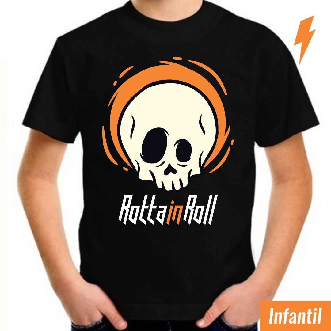 Camiseta INFANTIL 100 % Algodão - Estampa #1 KIDS SKULL - Unissex