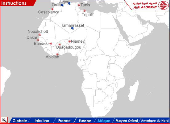 pays desservis par Air Algérie - liste des pays sans visa et des pays en europe pour algériens