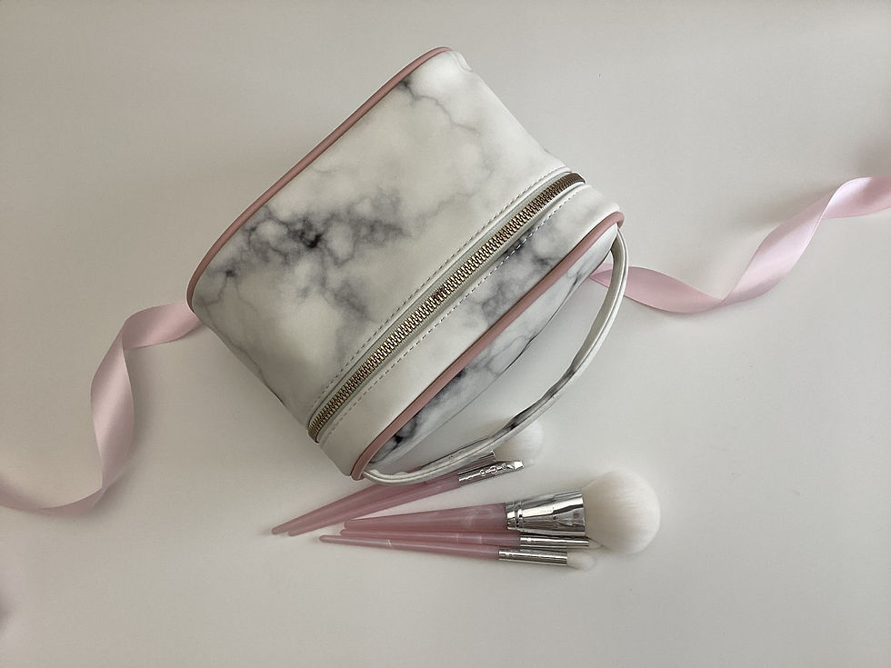 Thumbnail: MAKEUP TRAVEL TRAIN CASE + MAKEUP  BAG CHARMS