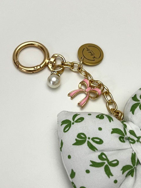 Thumbnail: LITTLE GREEN BOW BAG CHARM **SOLD OUT  at MAKERS**