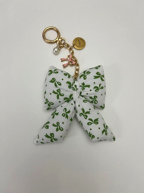 Thumbnail: LITTLE GREEN BOW BAG CHARM **SOLD OUT  at MAKERS**