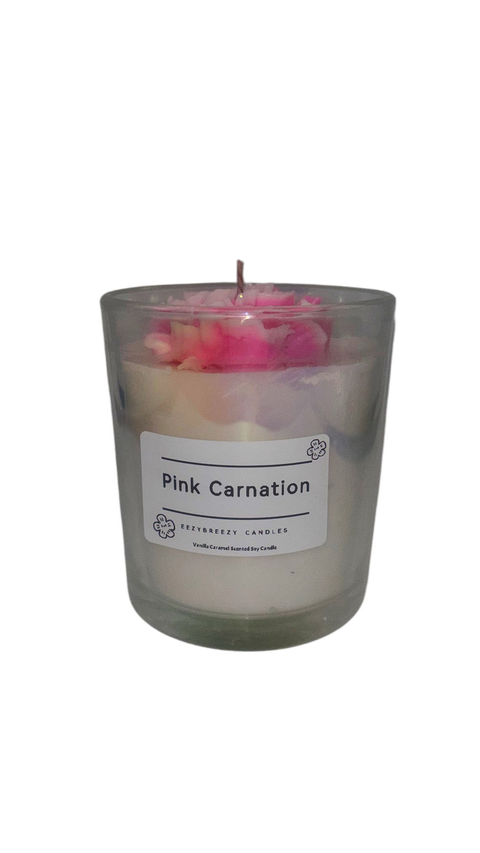 Thumbnail: Pretty Pink Soy Carnation Flower 10 oz Candle