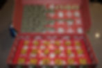 Red hash rosin advent calendar with flavor list