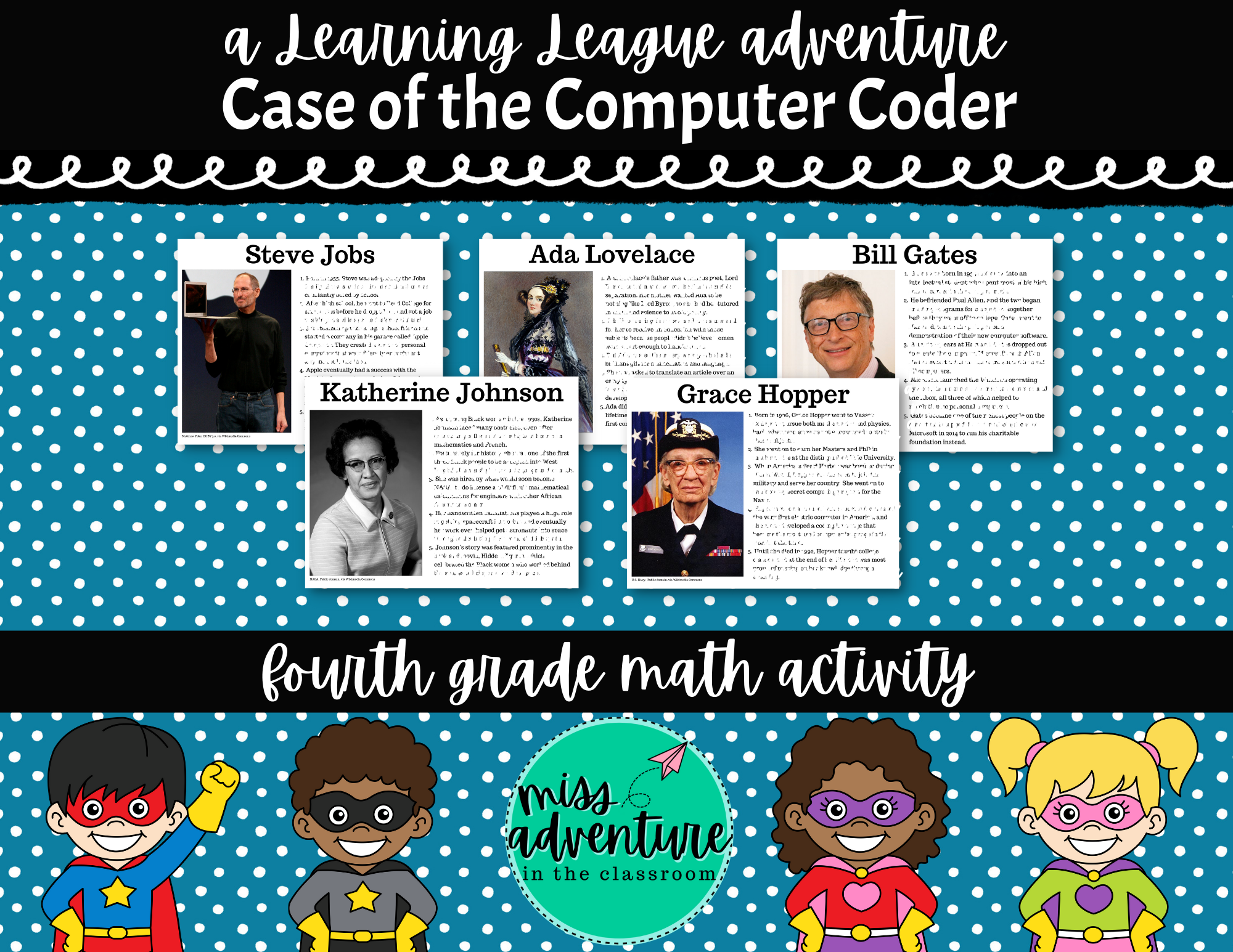 4th Grade October Math Adventure- Case of the Computer Coder