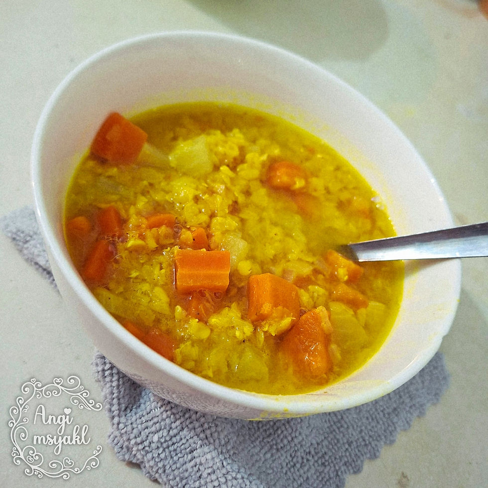 קערת מרק ירקות ועדשים, הצעת הגשה