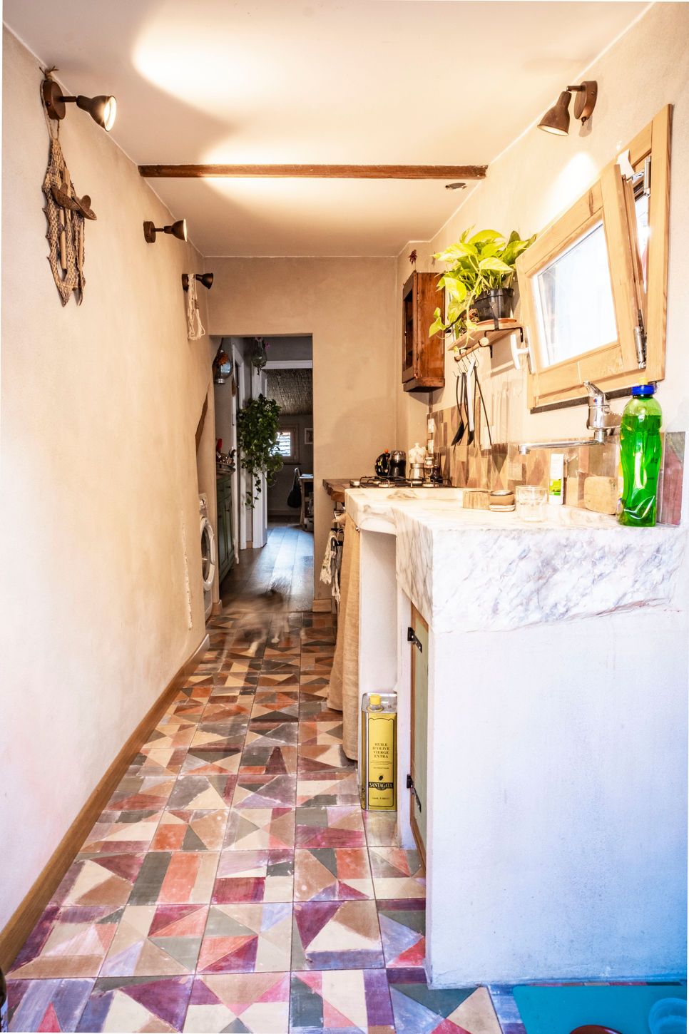 cucina sotto tetto