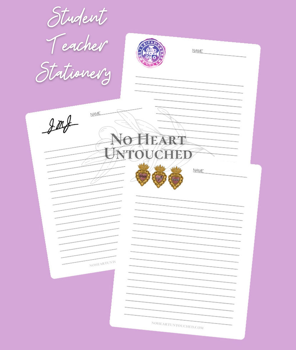 Student Teacher Stationery Blank Writing Sheets Digital Download No Heart Untouched Student teacher stationery blank writing sheets digital download no heart untouched