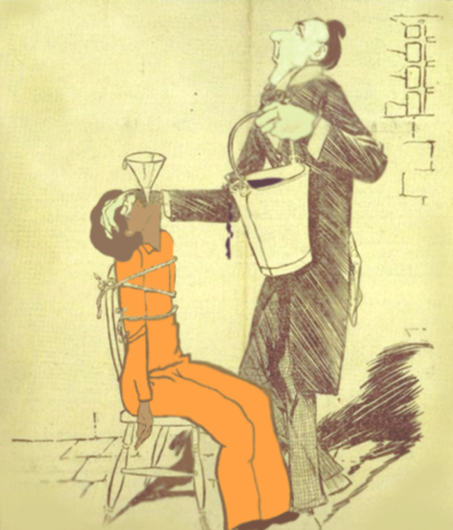 The Herald aka the Prisoner - Inspired by an archival project that sought to collect newspapers images depicting women strikes from the early 1900s. This drawing began to replicate one of those clippings but took on a contemporary twist. Prison abolitionism & abolitionist feminism are important to my political development. Understanding the origins of incarceration in the American empire as an extension of slavery, and that no other term takes on more weight in our political arena than "All prisoners are political prisoners."