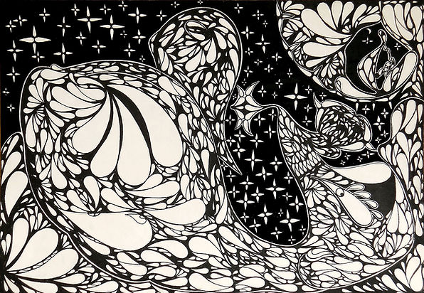 23_Whales_1998_Gelly roll pen on paper_21.0х29.7_сm_$500.jpg