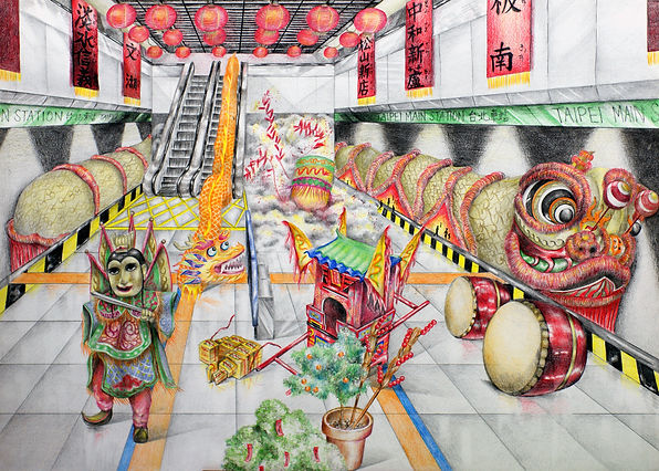 Way to Work, colored pencil, Stacey Chen.JPG