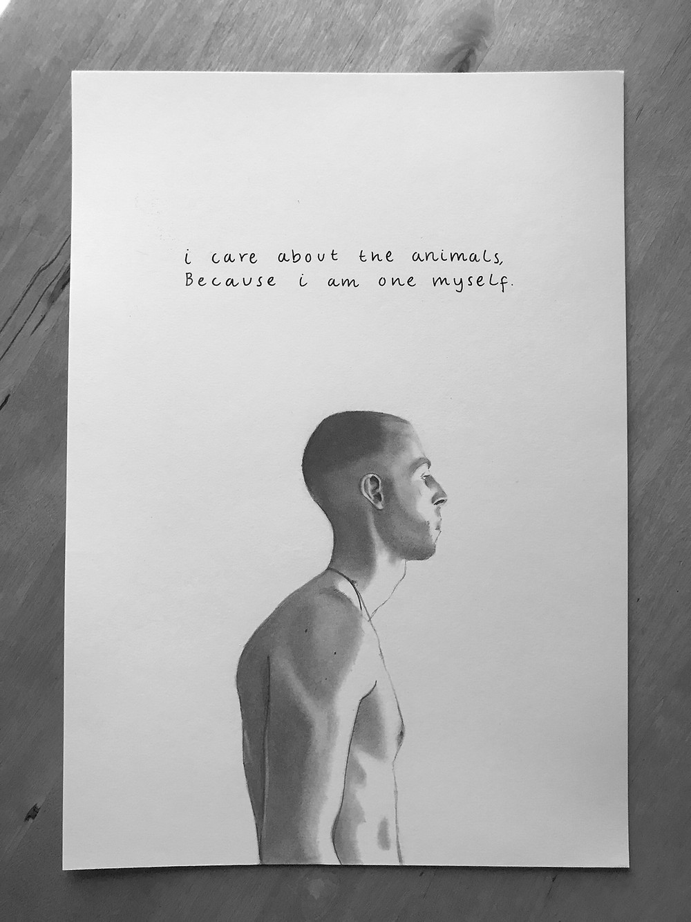 ‘V’ a4 drawing