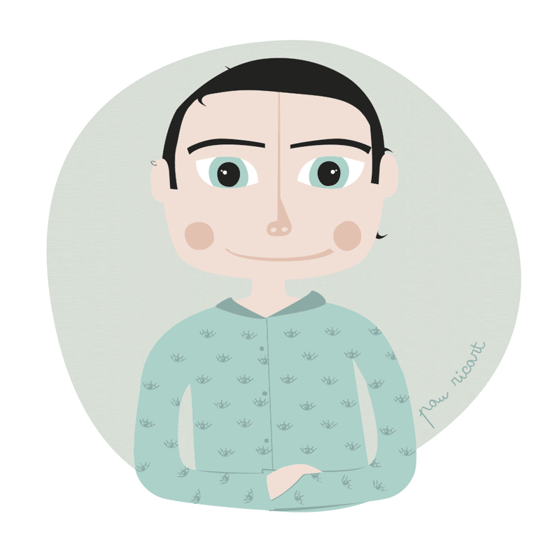 a portrait illustration Gif of me