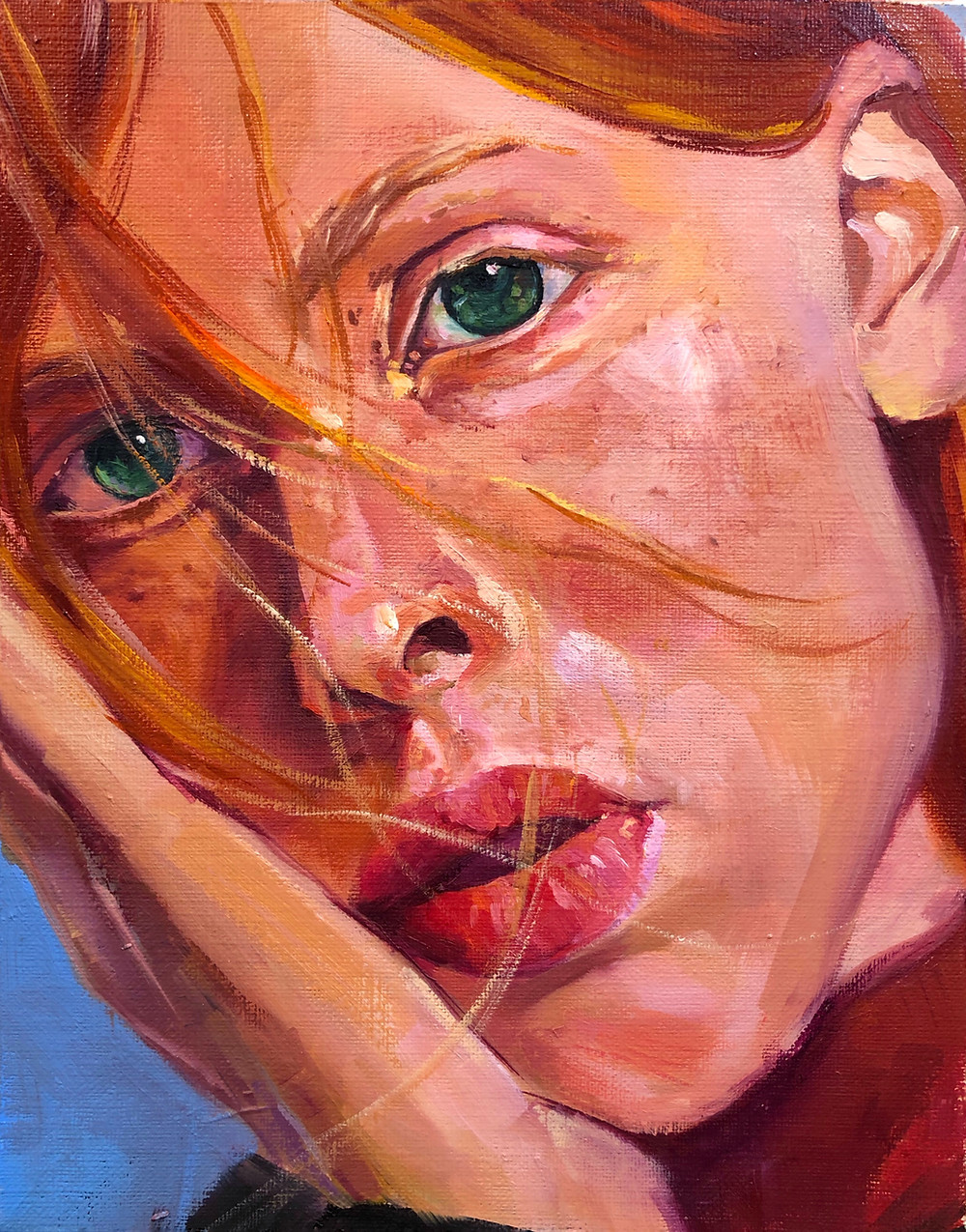 perplexity oil on paper 16x20 cm