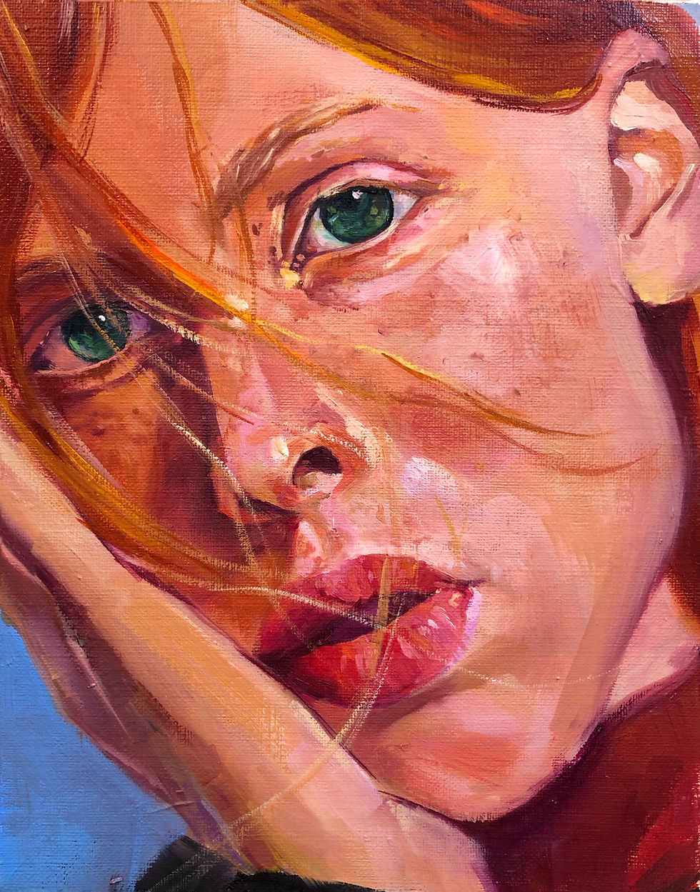 perplexity oil on paper 16x20 cm