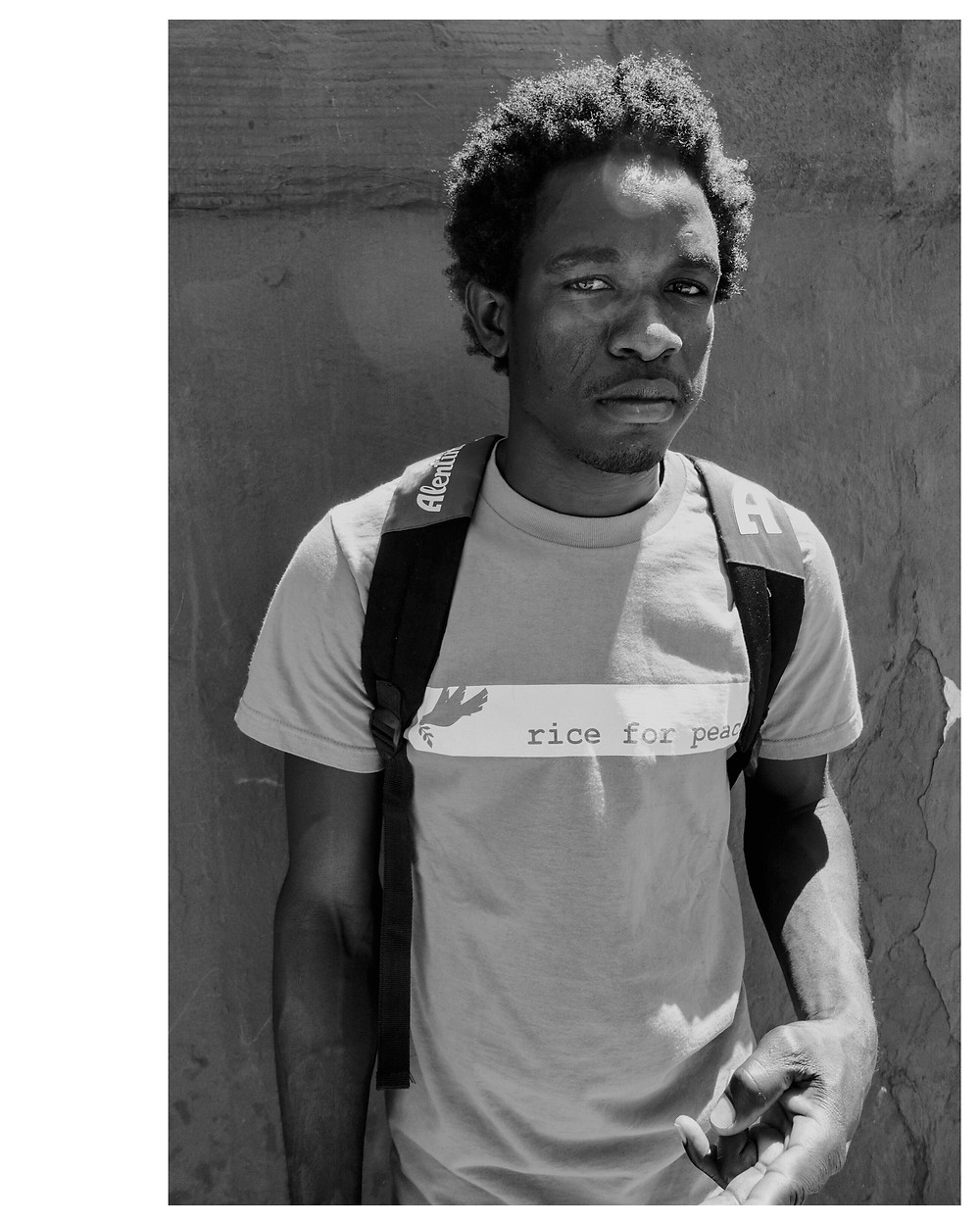 rice for peace I took of an Haitian refugee that came to Mexico after disaster strike his country