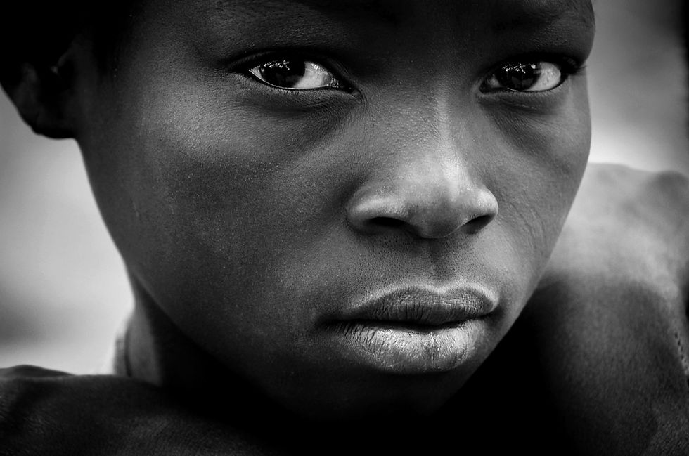 Portrait of a teenage girl in Monkey Bay, Malawi.