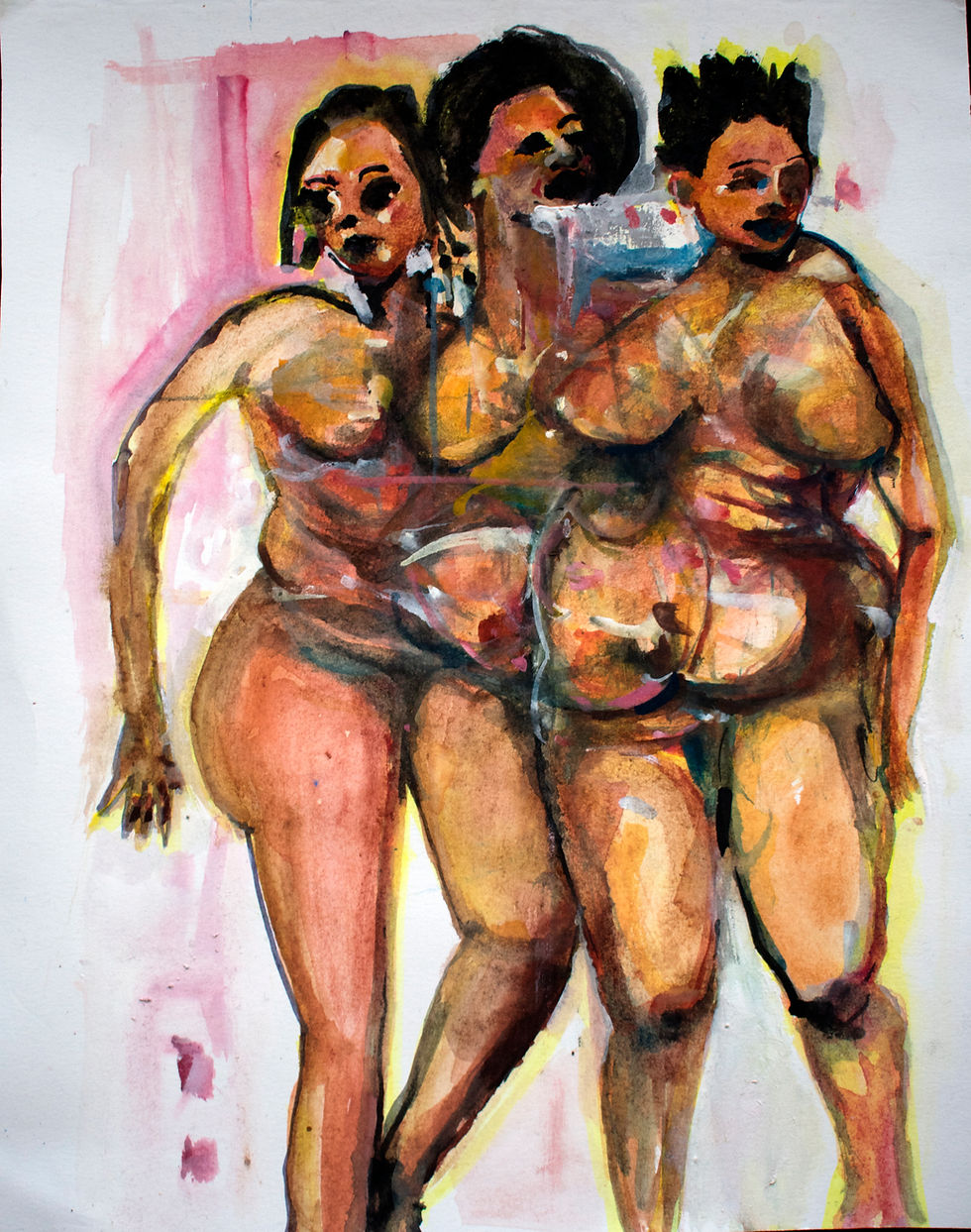 shape into each other 9.5x11.5” watercolor on watercolor paper