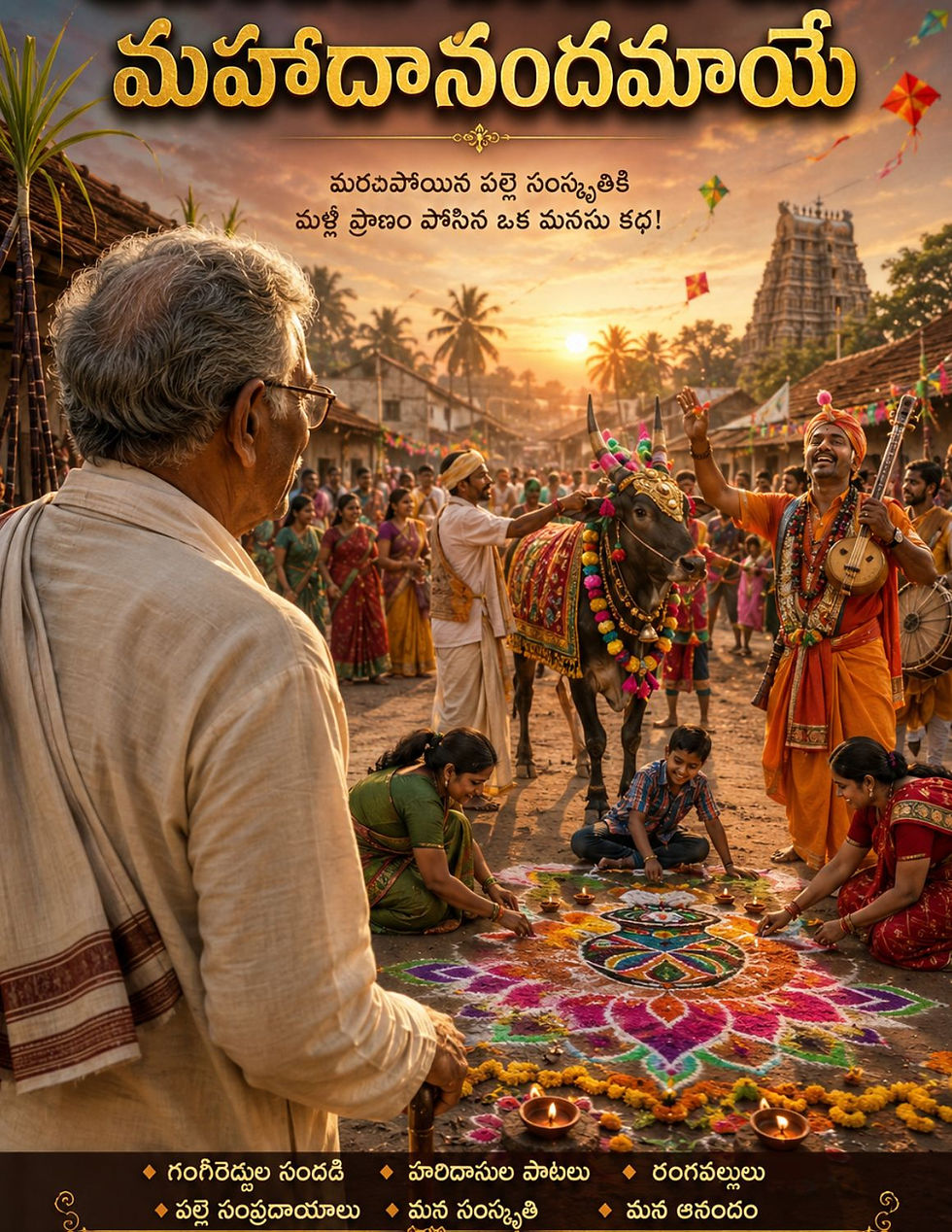 “సంక్రాంతి సంబరాలతో కళకళలాడుతున్న తెలుగు పల్లెను భావోద్వేగంగా చూస్తున్న మహదేవరావు”