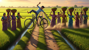 సైకిల్ తొక్కలేని ఓ వ్యక్తి చేసిన కామెడీ