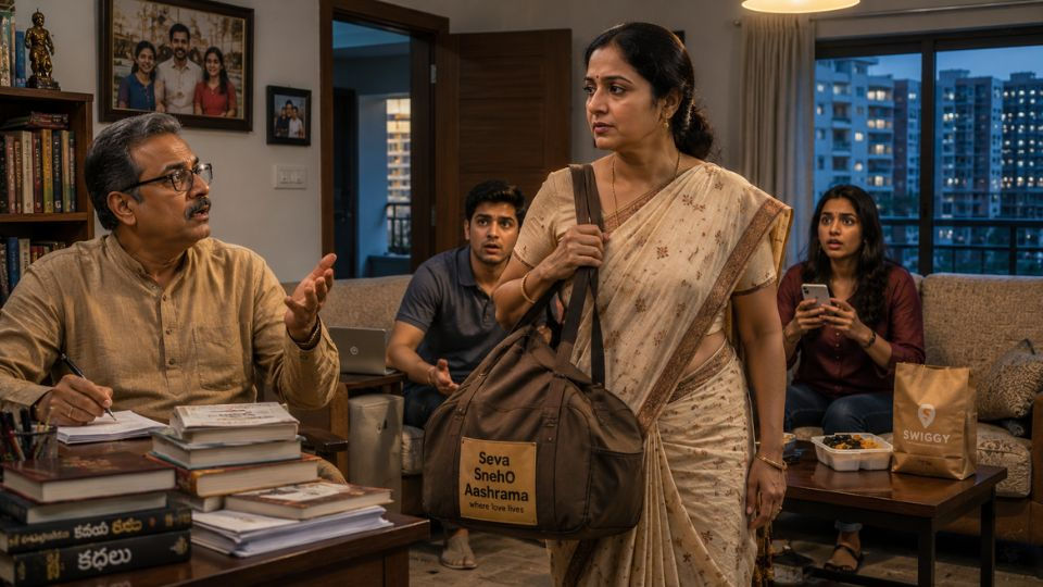 www.manatelugukathalu.com లో ప్రచురింపబడ్డ 'ఇల్లు' కథలో భర్త, పిల్లల కోసం జీవితాన్ని అంకితం చేసిన గిరిజ, అదే కుటుంబంలో నిర్లక్ష్యానికి గురైనప్పుడు తీసుకున్న నిర్ణయం అందరినీ దిగ్భ్రాంతికి గురిచేస్తుంది.