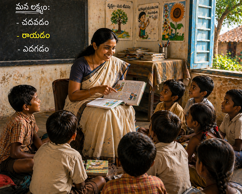 village teacher helping poor students education inspiration