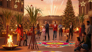 మూడింతల పండుగ వాతావరణం