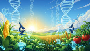 biotechnology agriculture modern farming technology concept
