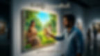 www.manatelugukathalu.com లో ప్రచురింపబడ్డ 'ది లాస్ట్ పెయింటింగ్' కథలో మ్యూజియంలో ఖాళీ కాన్వాస్ ముందు నిలిచిన వినీత్కు భార్య, కూతురు సజీవ చిత్రంలా కనిపిస్తూ జీవితాన్ని మళ్లీ ప్రేమించమని సందేశం ఇస్తున్న భావోద్వేగ దృశ్యం.