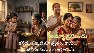 సవతి తల్లి ప్రేమను అర్థం చేసుకుని క్షమాపణ కోరుతున్న సుధ – అమ్మా క్షమించు తెలుగు కుటుంబ కథ