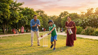 ప్రకాష్ స్వయంగా అభినవ్ను తీసుకుని బయటకు వెళ్లి క్రికెట్ ఆడిస్తున్నాడు. అభినవ్ నవ్వుతూ ఆడుకుంటుంటే, ప్రకాష్ కూడా ఒక చిన్నపిల్లాడిలా మారి అతనితో ఆడుకుంటున్నారు
