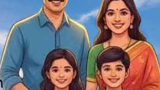 happy family together