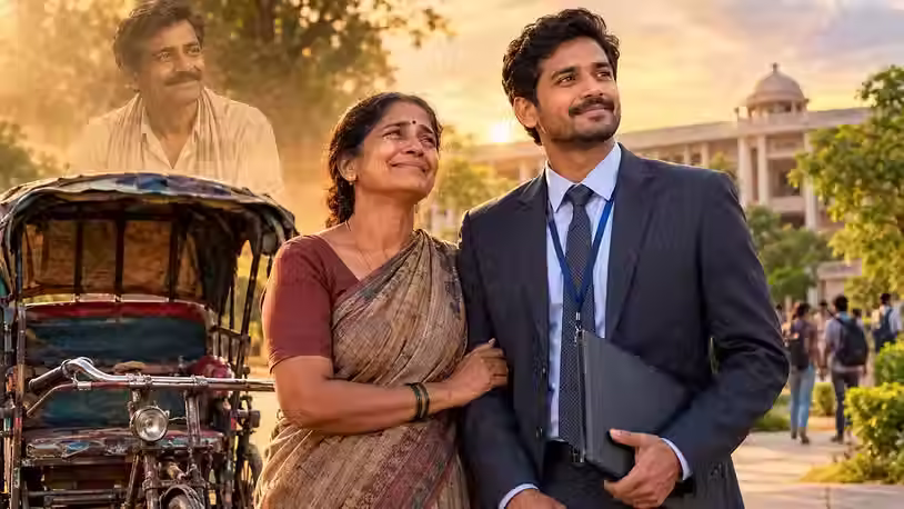 నాన్న కోరిక నెరవేర్చేందుకు కొడుకును ప్రొఫెసర్గా తీర్చిదిద్దిన తల్లి రంగి