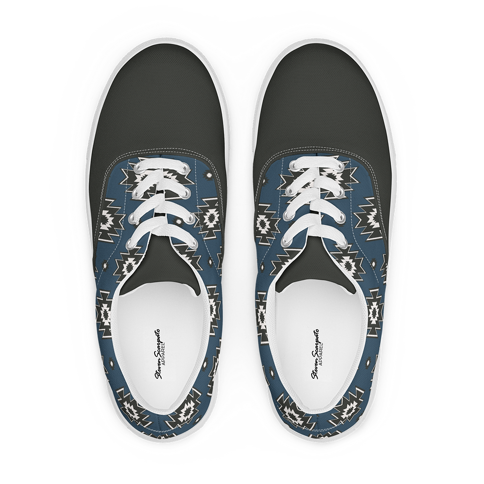 Thumbnail: Women’s Lace-up Canvas Shoes - "Divine Symmetry"