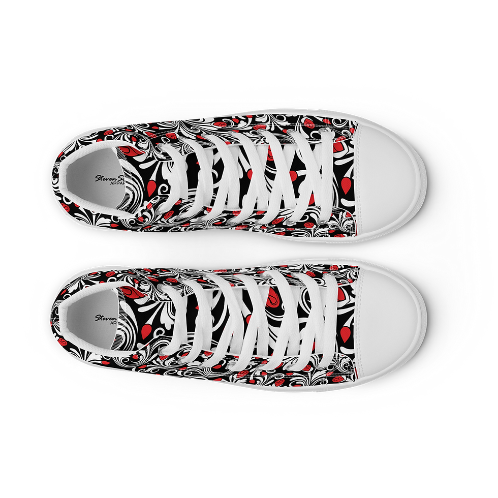 Thumbnail: Women’s High Top Canvas Shoes - "Love & Desire"
