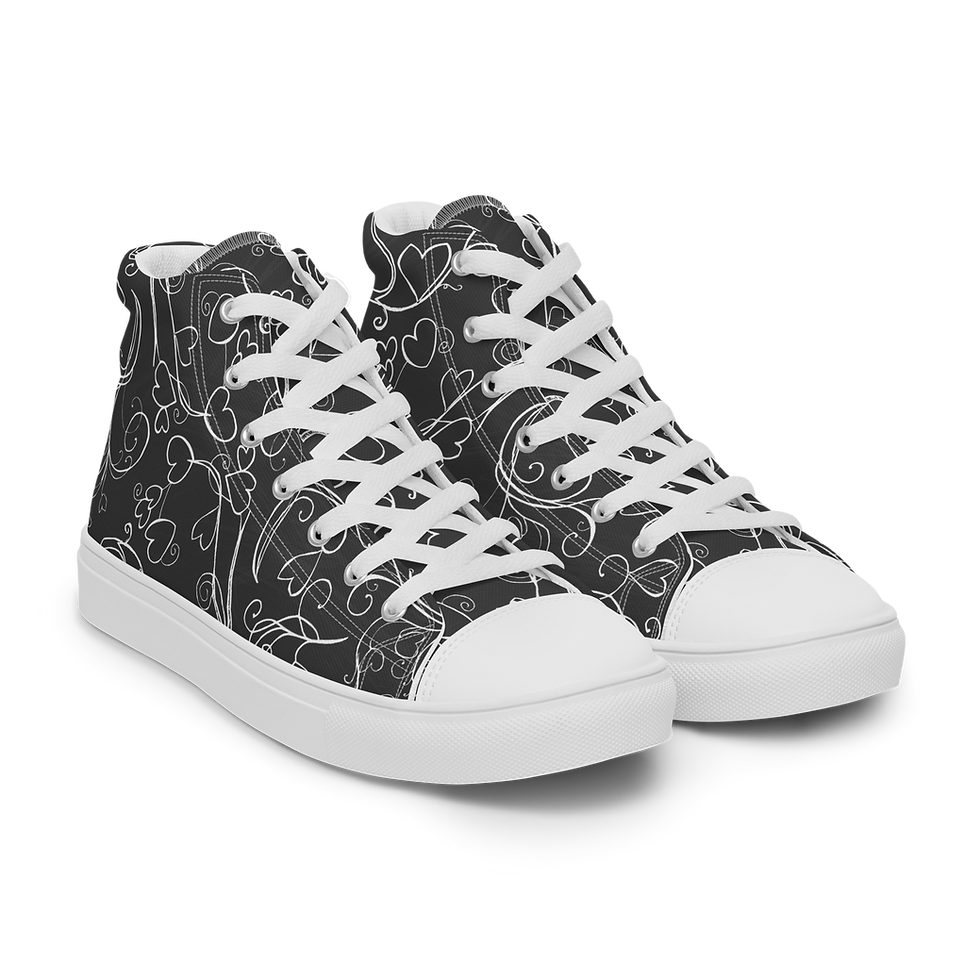 Thumbnail: Women’s High Top Canvas Shoes - "Nocturnal Love"