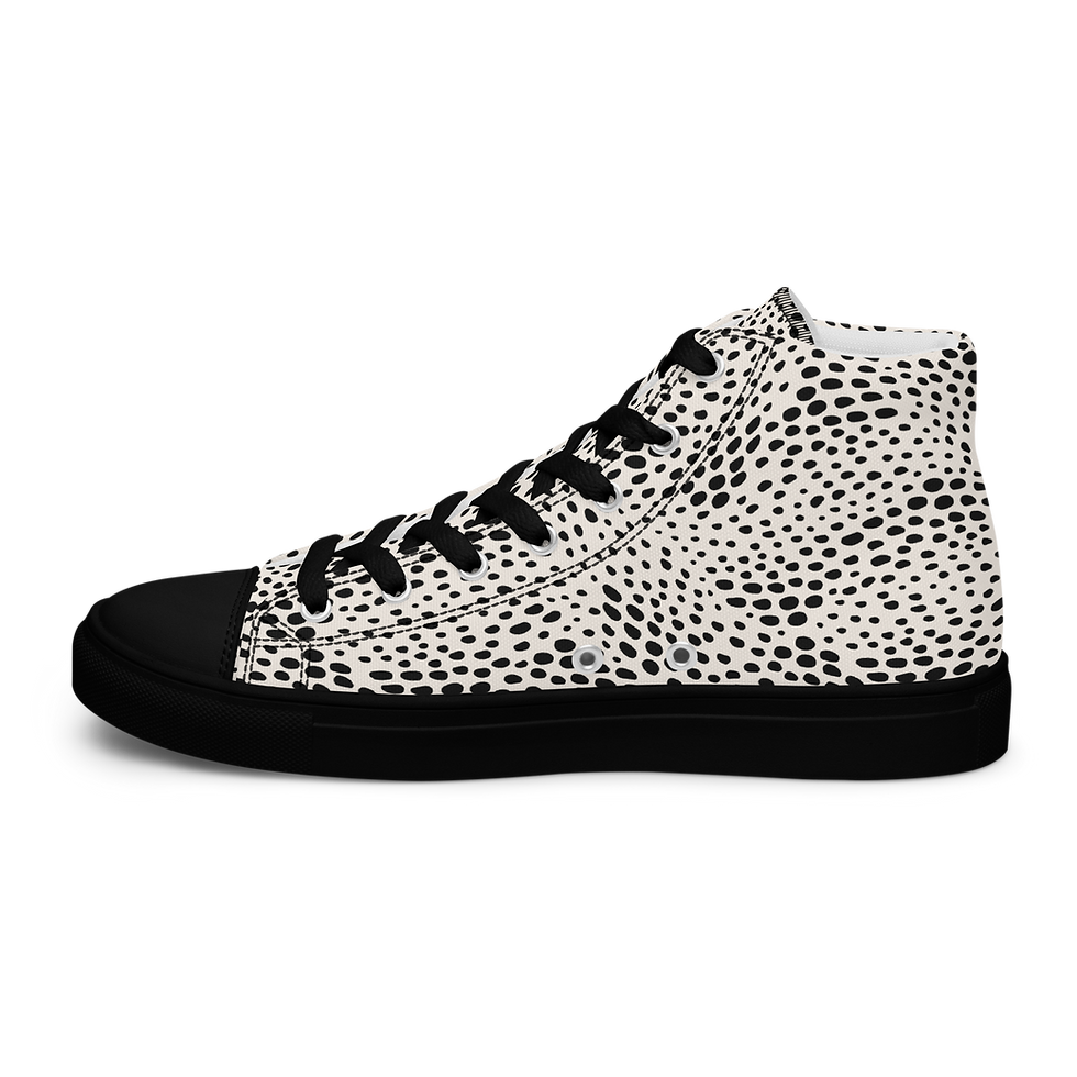 Thumbnail: Women’s High Top Canvas Shoes - "Ripple Rhapsody"