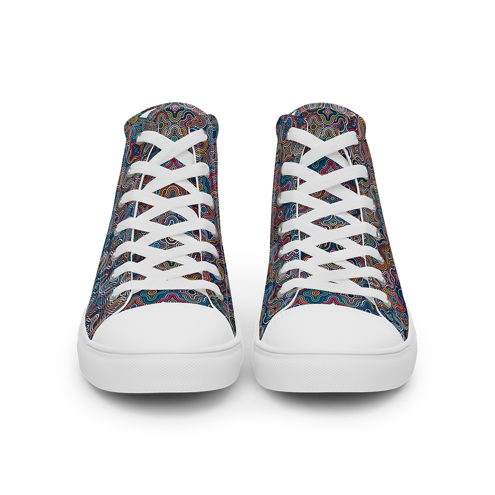 Thumbnail: Women’s High Top Canvas Shoes - "Magic Carpet Ride"