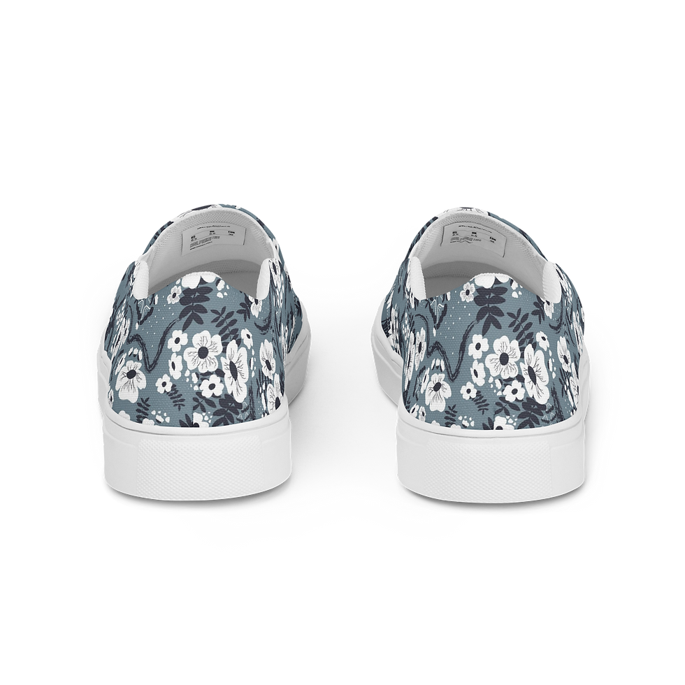 Thumbnail: Women’s Slip-on Canvas Shoes - "River of Blooms"