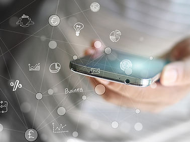 Smartphone mit Symbolen