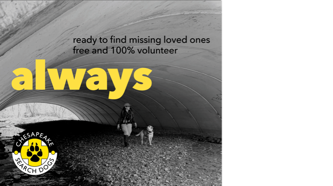 Chesapeake Search Dogs Awareness Campaign