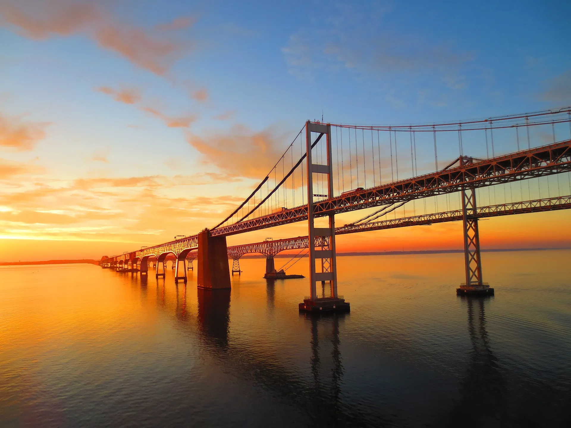 Bay Bridge at sunset