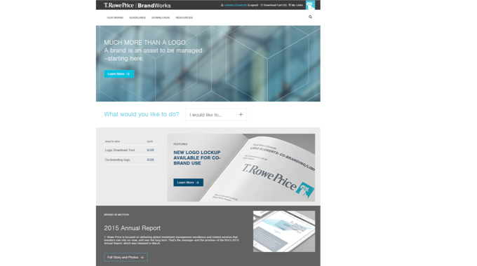 T. Rowe Price Brand Ecosystem (Guidelines and Brand Center)