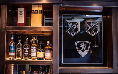 Behind the bar at The Church Restaurant, Bar and Café, Letterkenny, County Donegal, Ireland