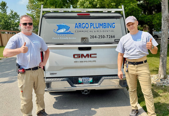 Picture: Argo Plumbing team in the Winnipeg neighbourhood.